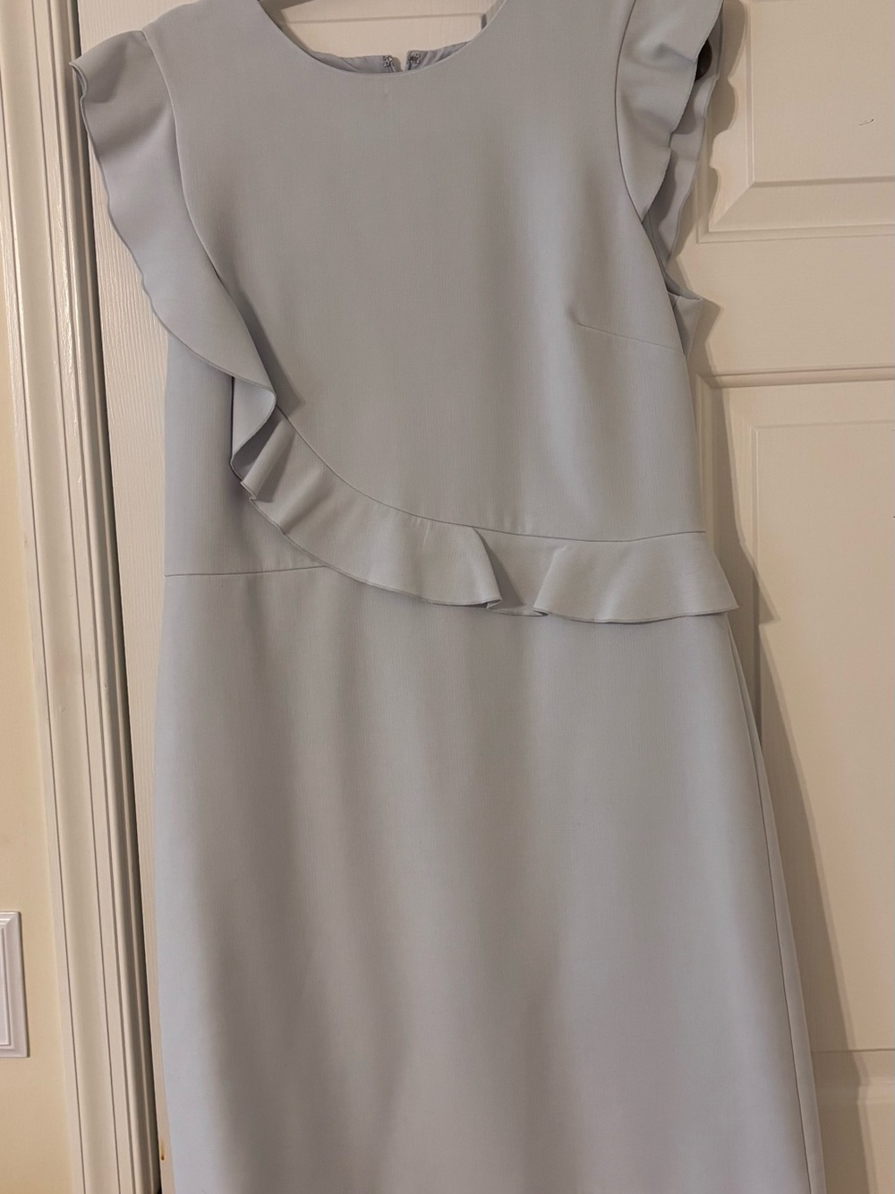 Ann Taylor Pale Blue Ruffle Shift Dress